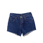 Suede Fringe Denim Shorts - M