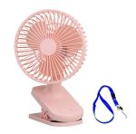 Rechargeable Destop MINI Shaking Head Clip Fan W LED Light - 2GEAR