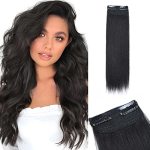 Benehair Short Clip In Hair Extensions - Real Human Hair 1PCS Hairpieces For Women With Thinning Hair - 6 Inch Straight Soft 01
