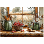 Deco Print Shabby Chic Retro Kitchen 1