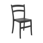 Tiffany Polypropylene Chair Black Silver Grey Dark Grey - Dark Grey