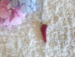 Red Colored Coral Pendulum