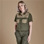 Ladies Short Sleeve Serengeti 2-TONE Bush Shirt