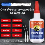 Treehquse Multi-purpose Welding Adhesive - Quick Dry High Temp Resistant For Acrylic Glass Plastic Metal & More - Ideal For Diy