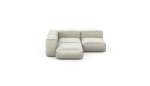 Three Module Corner Sofa - Velvet - Creme - 199CM X 199CM