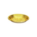 MINI Dessert Tray Plastic Round Gold 8.5CM 1X30