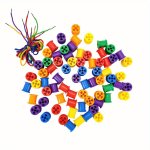 Threading Toy - Cotton Reel Crafts Materials For Fine Motor Skills - Montessori Educational Toys - Creative Activities Toy For K