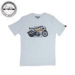 Kakiebos Mens Motorbike Tee - White - 5XL