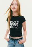 Keith Haring X : Print-motif Cotton Jersey Top - Black