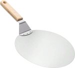 Pizza Shovel 46CM Long Stainless Steel Wooden Handle 25CM Round Steel Wood Spatula Kitchen Tool Set