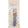 Clicks New Bone Chine Stackable Mug Set With Rack 4 Pack
