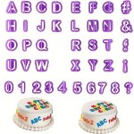 40PCS Alphabet & Number Cookie Cutter Set - Plastic Fondant Molds For Diy Baking Cake Decorating - Perfect For Halloween Christm