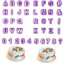 40PCS Alphabet & Number Cookie Cutter Set - Plastic Fondant Molds For Diy Baking Cake Decorating - Perfect For Halloween Christmas Graduation Parties