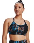 Women's Ua Infinity High Printed Sports Bra - Black Sm