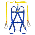 Pioneer Safety Harness With Dorsal Padding Harness Step 45MM Chest Strap With Double Lanyard & Scaffold Hooks