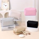 Toiletry Bag Water-resistant Pu Leather Makeup Cosmetic Bag Travel Organizer For Accessories Shampoo Full-size Container Toiletr
