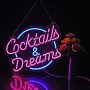 Cocktails And Dreams Neon Sign For Wall Decor Neon Signs With Dimmable Switch LED Neon Signs Bedroom Beer Bar Neon Light Sign Hotel Party