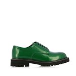 Chunky Leather Lace-ups -green
