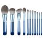 Everglitz Glamorous Professional 10 Piece Cosmetic Brush Set -metallic Blue