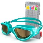 Zionor Kids Swim Goggles G1MINI Ultra Photochromic Polarized Swimming Goggles Boys Girls Uv Protection Leakproof Easy Adjustable
