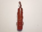Carnelian Wire Wrapped Cylinder Pendant F121