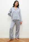 Edit Long Sleeve Sleep Shirt & Pant Set - Dusty Blue