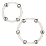 Calex Steel Beaded Silicone Ring Set