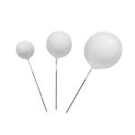 White Mixed Decorative Balls Pack Of 9