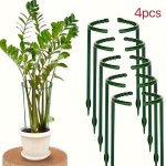 4PCS Greenhouse Plant Support Stakes 24.99CM Semicircle Plastic Vine Climbing Brackets For Indoor Flowers & Garden Care