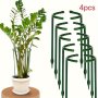 4pcs Greenhouse Plant Support Stakes 24.99cm Semicircle Plastic Vine Climbing Brackets For Indoor Flowers & Garden Care