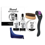 Men's Beard Care Kit With Shaping Brush And Derma Roller