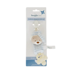 Class Bear Pacifier Clip Blue