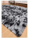 Smte Soft Shaggy Rug Black & Grey With Keychain