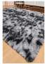 Smte Soft Shaggy Rug Black & Grey With Keychain