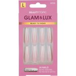 Beauty Topic Glam & Lux Long Coffin Pink Ombre Nail Set 24 PACK
