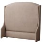 Cambri Wingback Headboard King -linen Everest Stone