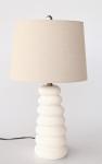 Cream Shaped Lamp Base With Shade Finial & Harp – 62X35CM
