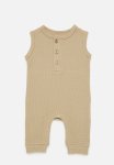 PoP Candy Half Button Romper - Light Brown