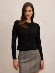 Valencia Structured Knit Cardigan - XL Black