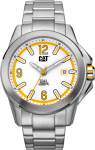 CAT Twist Up White Yellow Silver Stainless Steel Men's Watch YU.141.11.237