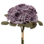 Artificial Purple Rose Bouquet