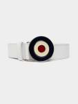 Target Buckle Belt Leather - White - 44 White