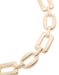 Goldair Gold Hammered Alternating Round & Square Belt