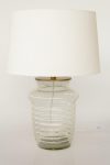 Clear Lava Table Lamp With Off-white Shade – 65X41CM
