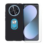 Congjialingxi Case For Huawei Nova 14I 6.95" With Ring Support + Tempered Glass Screen Protector Flexible Silicone Shell Bumper