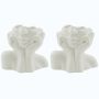 2 Pack - Modern Sculptural Vase For Home D Cor - White