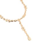 Goldair Gold Flat Organic Shape Lariat Necklace