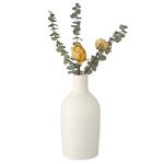 White Ceramic Vase Small White Vase For Pampas Grass Decor Pottery Boho Single Flower Vases For Centerpiece Decorative Vases For
