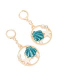 Goldair Gold Round Star & Shell Earrings