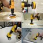 3pcs Drill Brush Attachment Set Electric Scrubber Washing Brush Tool Kit Universal Drill Brush With Extension For Grout Floor Bathtub Shower Tile Bathroom Kitchen
